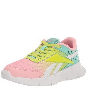 Reebok Female Kids Zig Dynamica 2.0 Alt, Pink Glow/Acid Yellow/HINMIN, 13.5